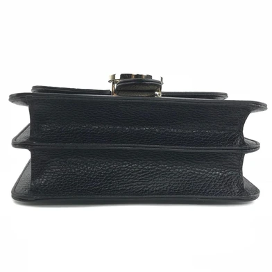 Gucci Interlocking leather bag with chain black thumbnail 5